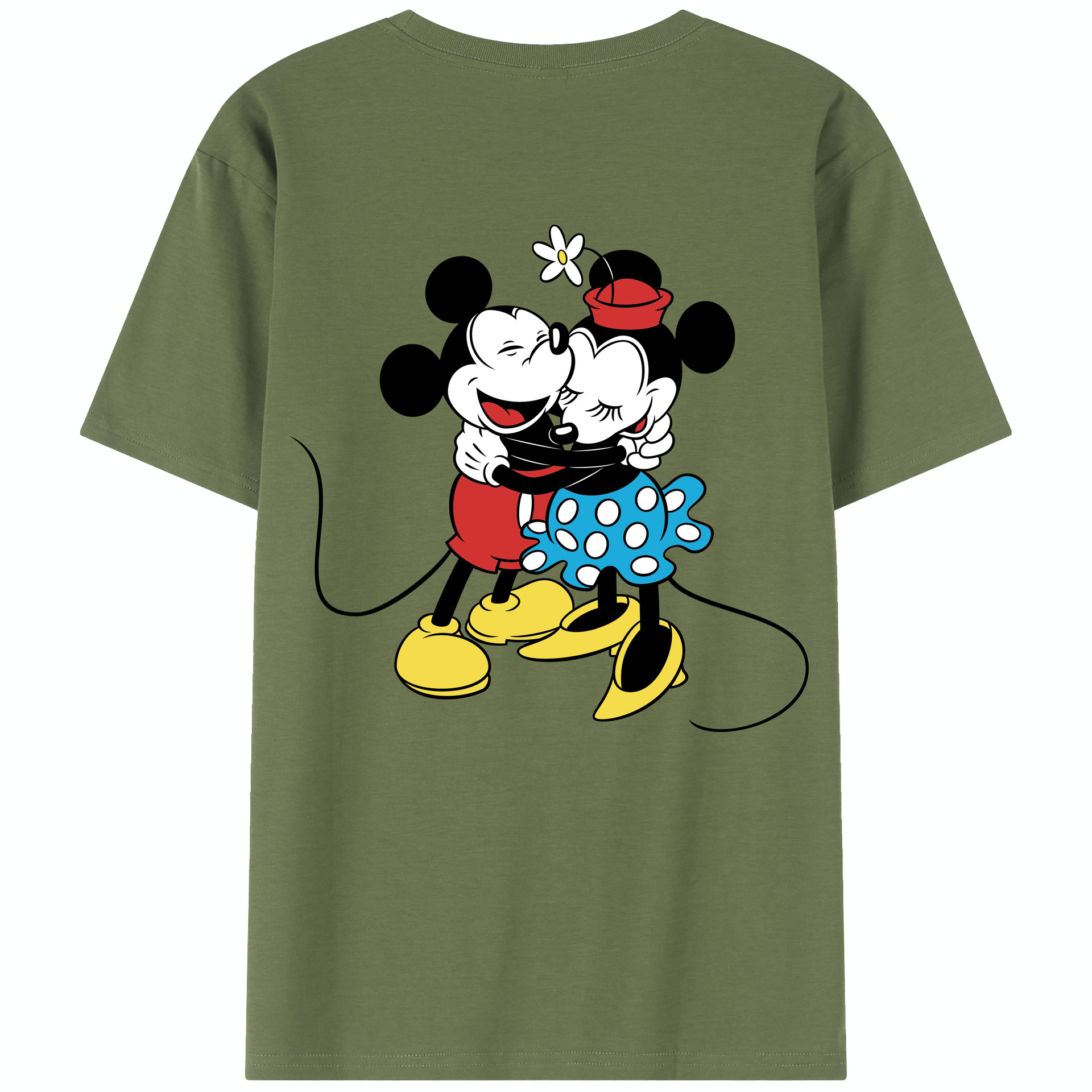 （画像用） ミッキーマウス Mickey Mouse 綿100％半袖Tシャツ（背面プリント）